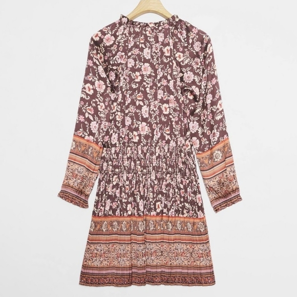 Anthropologie Floral Long Sleeve Dress - Multicolor - Picture 2 of 3